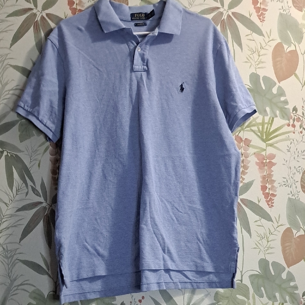 Polo Ralph Lauren Sky Blue Custom Fit Polo XXL 100% Cotton